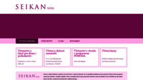 What Seikan.cz website looked like in 2021 (3 years ago)