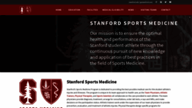 What Stanfordsportsmedicine.com website looked like in 2021 (3 years ago)