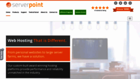What Serverpoint.com website looked like in 2021 (4 years ago)