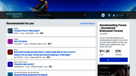 What Snowboardingforum.com website looked like in 2021 (3 years ago)