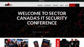 What Sector.ca website looked like in 2021 (3 years ago)