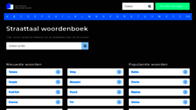 What Straattaalwoordenboek.nl website looked like in 2021 (3 years ago)