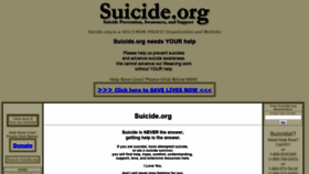 What Suicide.org website looked like in 2021 (3 years ago)
