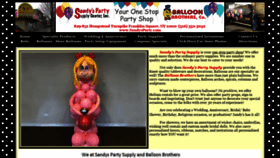 What Sandysparty.com website looked like in 2021 (3 years ago)