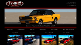 What Symmesautosales.com website looked like in 2021 (3 years ago)