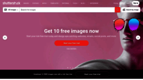 What Shutterstock.com website looked like in 2021 (3 years ago)