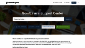 What Support.goodlayers.com website looked like in 2021 (3 years ago)