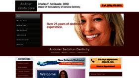 What Sedationdentistandover.com website looked like in 2021 (3 years ago)