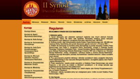 What Synodradomski.pl website looked like in 2021 (3 years ago)