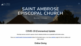 What Saintambrosechurch.org website looked like in 2021 (3 years ago)