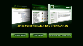 What Simlitbangdiklat.kemenag.go.id website looked like in 2021 (3 years ago)