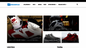 What Sneakerfiles.com website looked like in 2021 (3 years ago)