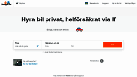 What Snappcar.se website looked like in 2021 (3 years ago)
