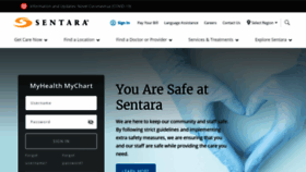 What Sentara.com website looked like in 2021 (3 years ago)