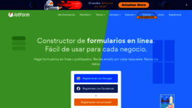 What Spanish.jotform.com website looked like in 2021 (3 years ago)