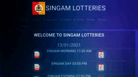 What Singamlottery.com website looked like in 2021 (3 years ago)
