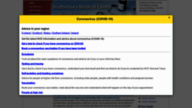 What Shaftesburymedicalcentre.co.uk website looked like in 2021 (3 years ago)