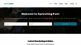 What Sproutingfam.com website looked like in 2021 (3 years ago)