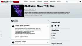 What Stuffmomnevertoldyou.com website looked like in 2021 (3 years ago)