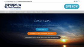 What Superiorhealthfoundation.org website looked like in 2021 (3 years ago)
