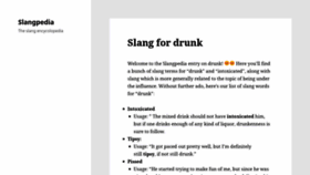 What Slangpedia.org website looked like in 2021 (3 years ago)