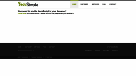 What Secusimple.com website looked like in 2021 (3 years ago)