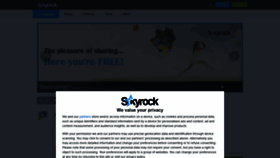 What Skyrock.net website looked like in 2021 (3 years ago)