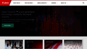 What Sabre.com website looked like in 2021 (3 years ago)