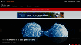 What Sciencemag.org website looked like in 2021 (3 years ago)