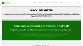 What Selenium.dev website looked like in 2021 (3 years ago)