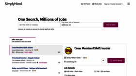 What Simplyhired.com website looked like in 2021 (3 years ago)