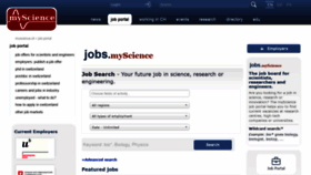 What Science-jobs.ch website looked like in 2021 (3 years ago)