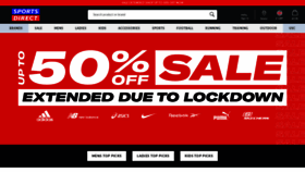 What Sportsdirect.com website looked like in 2021 (3 years ago)