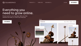 What Squarespace.com website looked like in 2021 (3 years ago)