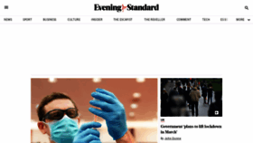 What Standard.co.uk website looked like in 2021 (4 years ago)