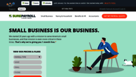 What Surepayroll.com website looked like in 2021 (3 years ago)