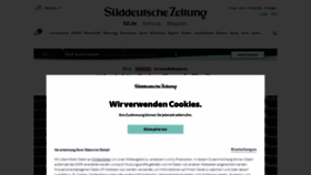 What Sueddeutsche.de website looked like in 2021 (3 years ago)