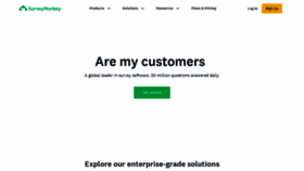 What Surveymonkey.com website looked like in 2021 (3 years ago)