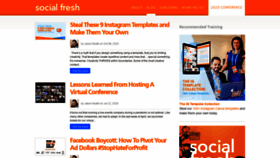 What Socialfresh.com website looked like in 2021 (3 years ago)