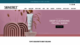 What Seacretspa.com website looked like in 2021 (3 years ago)