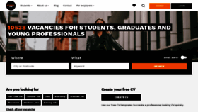 What Studentjob.co.uk website looked like in 2021 (3 years ago)