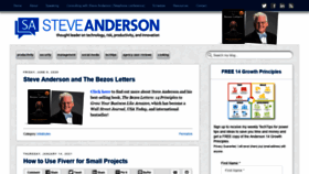 What Steveanderson.com website looked like in 2021 (3 years ago)