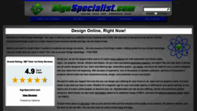 What Signspecialist.com website looked like in 2021 (3 years ago)