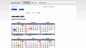 What Supercalendario.com.br website looked like in 2021 (3 years ago)