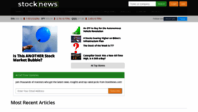 What Stocknews.com website looked like in 2021 (3 years ago)