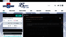 What Super.rugby website looked like in 2021 (5 years ago)