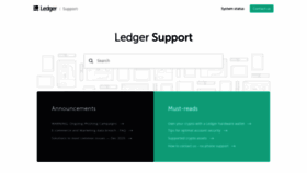 What Support.ledger.com website looked like in 2021 (3 years ago)