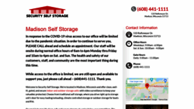 What Storagemadison.com website looked like in 2021 (3 years ago)