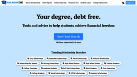 What Scholarships360.org website looked like in 2021 (3 years ago)