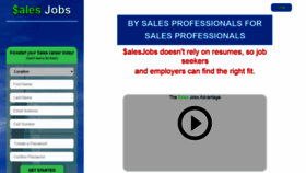 What Salesjobs.us website looked like in 2021 (3 years ago)